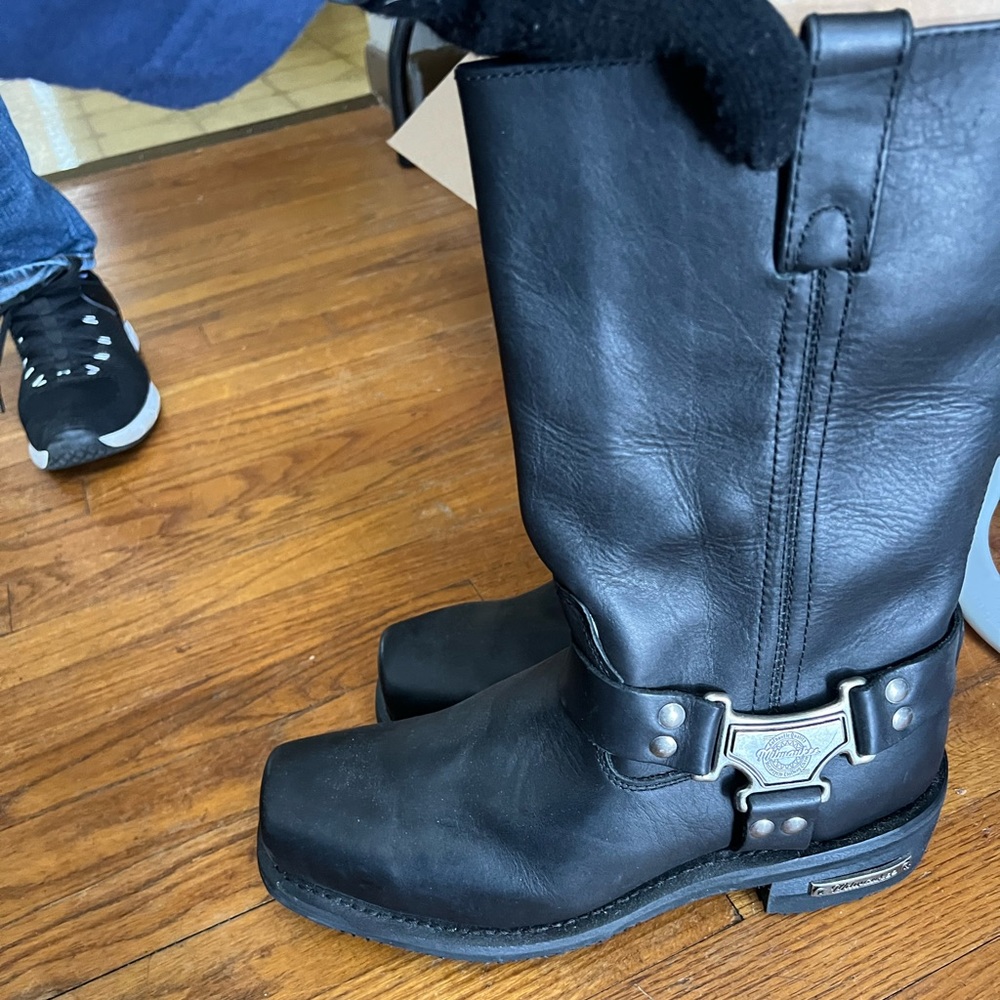 Leather moto boots. Size 11